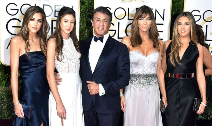 Scarlet Stallone with Sylvester Stallone and Jennifer Flavin