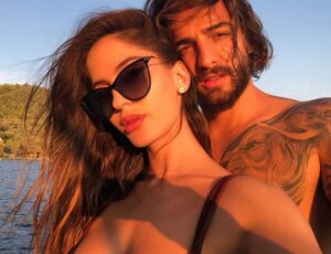 Natalia Barulich and Maluma