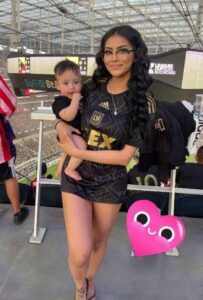 Sofia Mancilla with her son