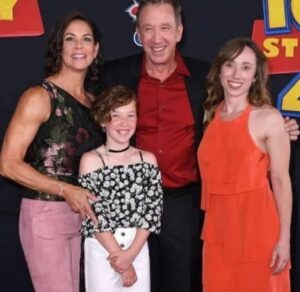 Tim Allen with his second wife Jane Hajduk and daughters