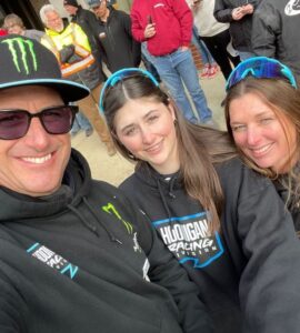 Lia Block with Ken Block and her mother Lucy Block