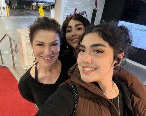 Luzelba Mansour with her daughters Alexa and Athena Mansour
