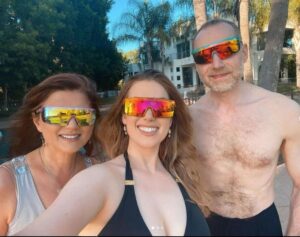 Natalie Friedman with her parents