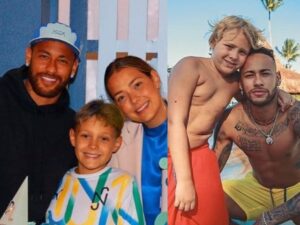 Carolina and Neymar with their son