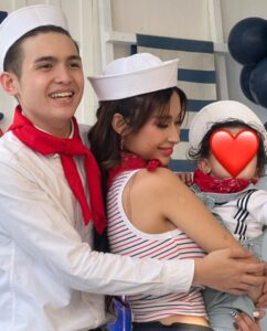 Raffa Castro with her husband and son