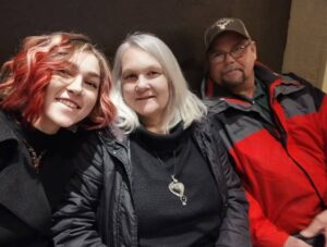 Zyra Gorecki with her parents